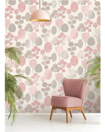 Crown Scandi Pink Trees M1522