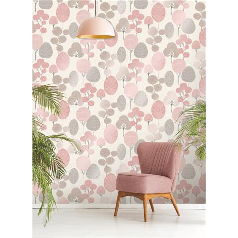 Crown Scandi Pink Trees M1522