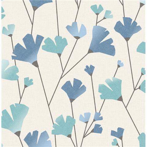 Crown Scandi Floral Blue M1525