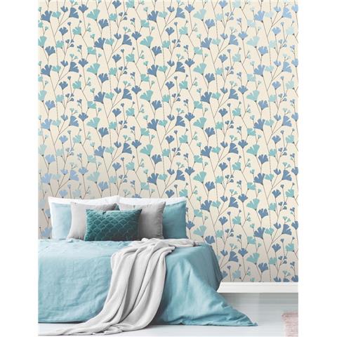 Crown Scandi Floral Blue M1525