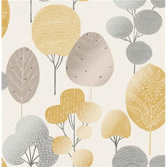 Crown Scandi Yellow Trees M1530