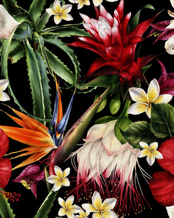 Strelitzia Floral Mural  -  [Custom printed at R598/m²]