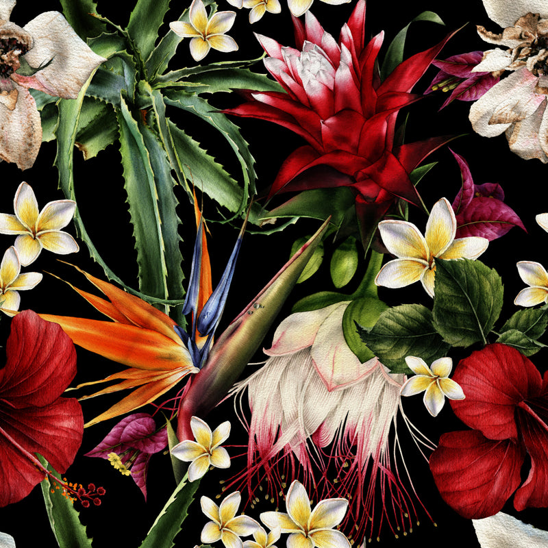 Strelitzia Floral Mural  -  [Custom printed at R560/m²]