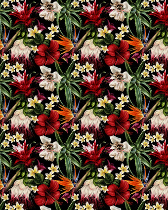 Strelitzia Floral Mural  -  [Custom printed at R598/m²]