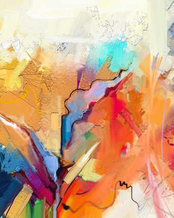 Abstract Colorful Oil Painting  -  [Custom printed at R598/m²]