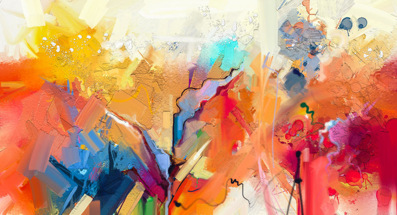 Abstract Colorful Oil Painting  -  [Custom printed at R560/m²]