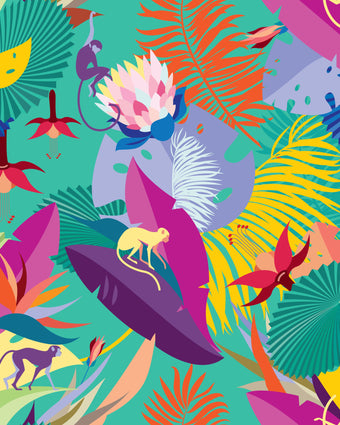 Curious Jungle  -  [Custom printed at R598/m²]