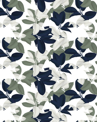 Ficus blue green and white  -  [Custom printed at R598/m²]