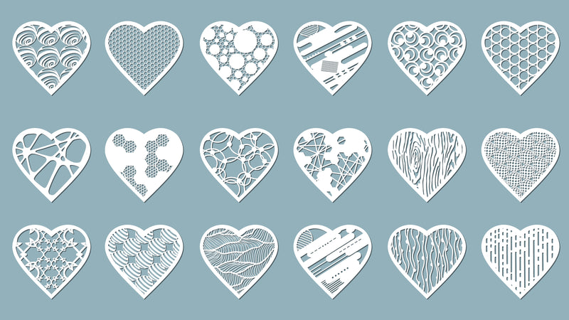 Lacey Hearts  -  [Custom printed at R560/m²]
