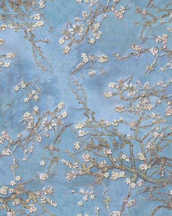 Van Gogh Inspired Floral Blue  -  [Custom printed at R598/m²]