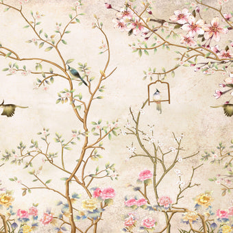 Chinoiseries Garden  - Pink -  [Custom printed at R560/m²]
