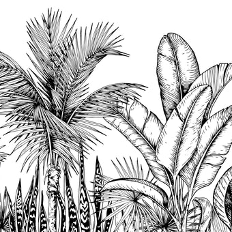 Black and White Forest Illustration  -  [Custom printed at R560/m²]