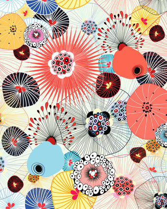 Funky Flora  -  [Custom printed at R598/m²]