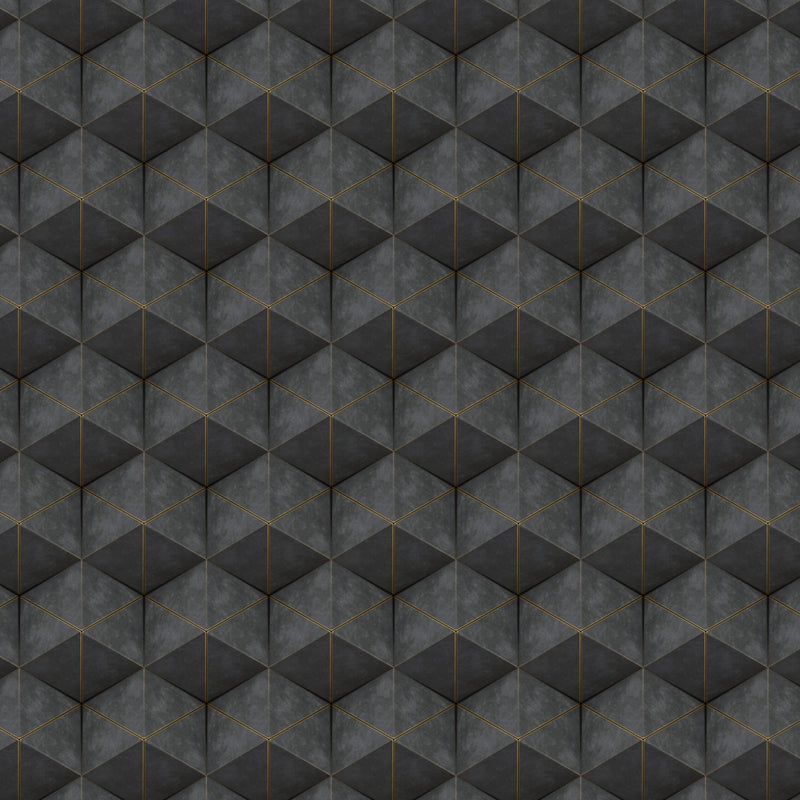 3D Charcoal Hexagons  -  [Custom printed at R560/m²]