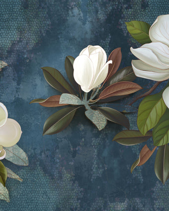 Orchids on Blue  -  [Custom printed at R598/m²]