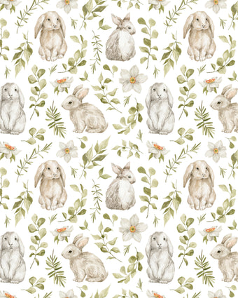 Bunny Buddies  - White -  [Custom printed at R598/m²]