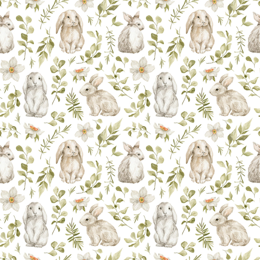 Bunny Buddies  - White -  [Custom printed at R560/m²]