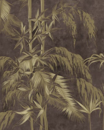 Golden Vintage Palms and Bamboo  -  [Custom printed at R598/m²]