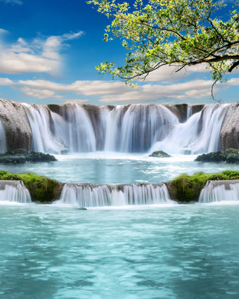 Mystical Panoramic Waterfall  -  [Custom printed at R598/m²]