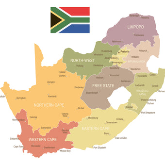 South African Map  -  [Custom printed at R560/m²]