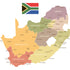 South African Map  -  [Custom printed at R560/m²]
