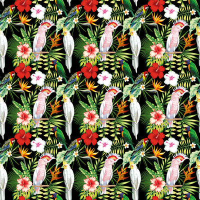 Tropical birds and leaves  -  [Custom printed at R560/m²]