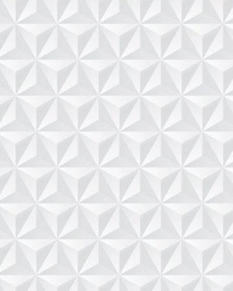 3D Triangles White  -  [Custom printed at R598/m²]