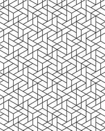 3D Effect Black and White Geometric  -  [Custom printed at R598/m²]