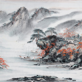 Chinese Vintage Landscape  -  [Custom printed at R560/m²]