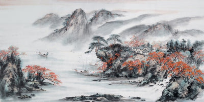 Chinese Vintage Landscape  -  [Custom printed at R560/m²]
