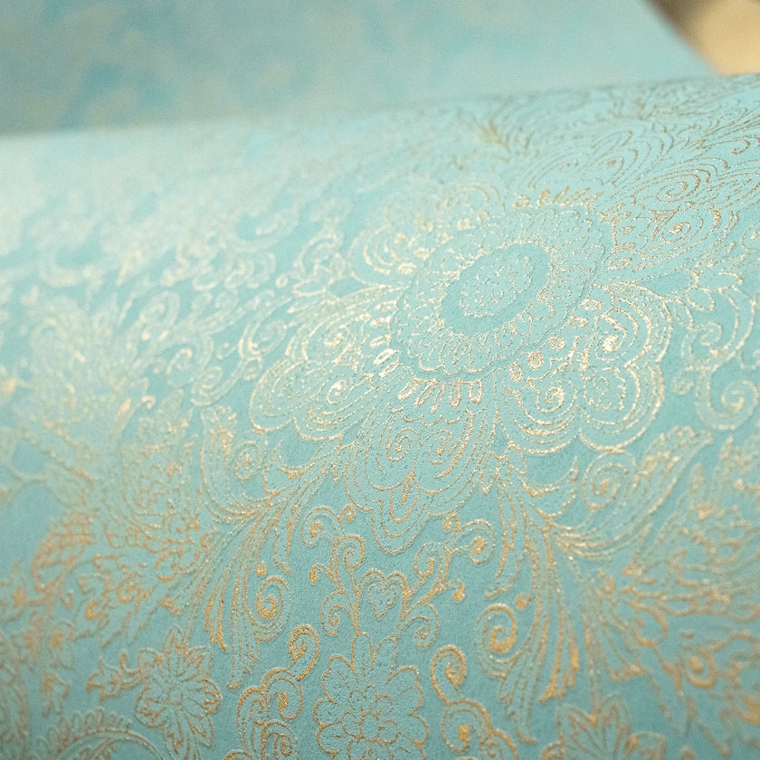 65187 Precious Brocade Turquoise